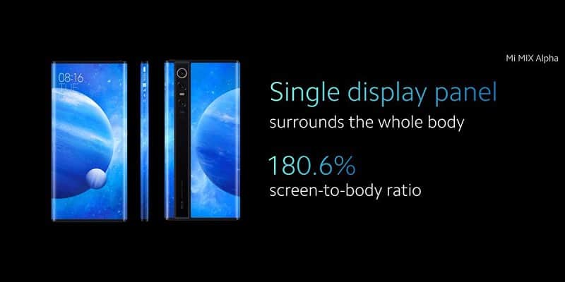 Harga Hp Xiaomi Mi Mix Alpha dan Spesifikasi Terbaru dan Terlengkap Layar