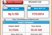 cara cek paket telkomsel yang sedang digunakan