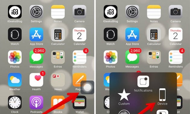 cara tangkap layar iphone