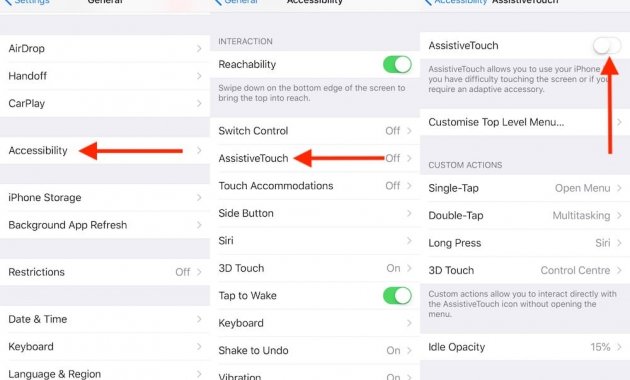 screenshot iphone dengan Assistive Touch